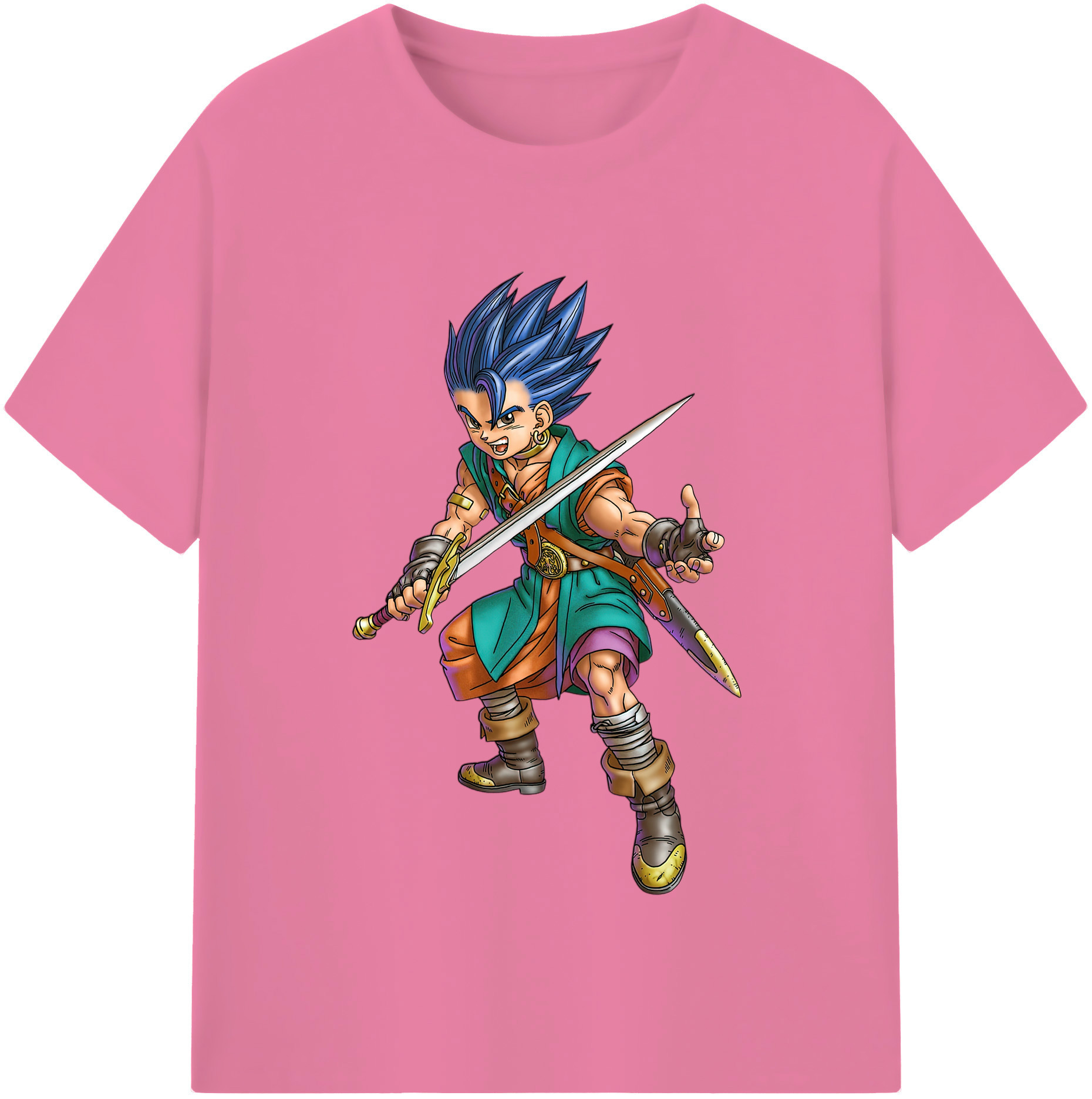（画像用） ドラゴンクエスト Doragon Kuesuto Dragon Quest 綿100％半袖Tシャツ（フロントプリント）